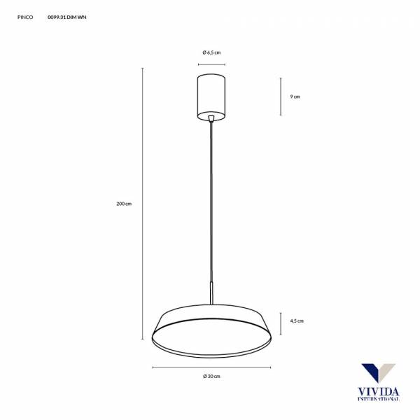 LED-Pendelleuchte Pinco 3000K/4000K dimmbar